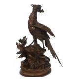 AFTER ALPHONSE A. ARSON PHEASANT PATINATED BRONZE