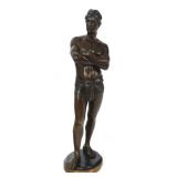 AFTER JOHAN BORJESON THE SWIMMER BRONZE SCULPTURE