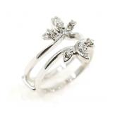 14K WHITE GOLD 0.24 CTW DIAMOND WEDDING RING GUARD