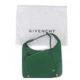 GIVENCHY GREEN CALFSKIN LEATHER SMALL HOBO BAG