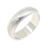 14K WHITE GOLD BRUSH-FINISH WEDDING BAND