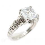 STERLING SILVER JUDITH RIPKA CZ COCKTAIL RING