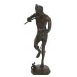 AFTER C.A. BOURGEOIS SNAKE CHARMER BRONZE SCULPTUR