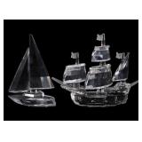 SWAROVSKI CRYSTAL SHIP FIGURINES