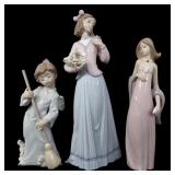 LLADRO PORCELAIN SMALL FIGURINES - LOT OF 3
