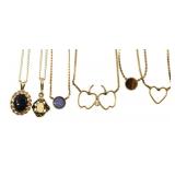 14K YELLOW GOLD NECKLACES - ONYX, TIGER