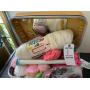 Small Travel Case With Assorted Yarn & Tv Stand