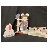 Easter Wooden Tole Painted Lot