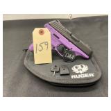 Ruger LC9 9mm Purple Pistol with Accessories