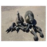 One Dozen Flambeau Shell Goose Decoys