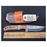 Handcrafted Damascus Steel Knife with Sheath