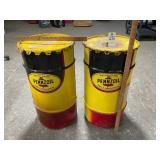 Set of Two Pennzoil Metal Oil Drums