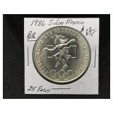 1986 Mexico Silver 25 Peso Coin