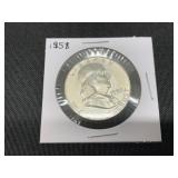 1958 Franklin Half Dollar Coin