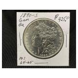 1890-S Morgan Dollar in MS64-65
