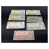 Lot of Canadian Banknotes, Mixed Denominations