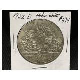1922-D Hobo Dollar Skull Design Coin