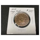 1849 United States Large Cent Coin