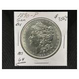 1890-P Morgan Silver Dollar MS64