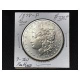 1878-P 7-Tail Feathers Morgan Silver Dollar
