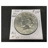 1922-S Peace Dollar, MS64 Condition