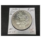 1897-S Morgan Silver Dollar, MS 64-65