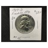 1957-D Franklin Half Dollar MS65