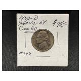 1940-D Jefferson Nickel MS66