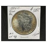 1884-O Morgan Silver Dollar, Toned
