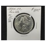 1884-CC Morgan Silver Dollar MS65