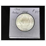 1906 Barber Half Dollar in Holder