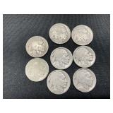 Set of 8 Buffalo Nickel Coins