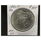 1886-P Morgan Silver Dollar MS63