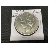 1927-D Peace Silver Dollar Coin