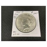 1922-D Peace Dollar in Gem BU Condition