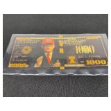 Gold-Colored Commemorative $1000 Bill