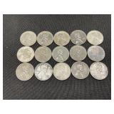 Lot of 15 Lincoln Wheat Pennies