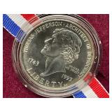 1993 Thomas Jefferson Silver Dollar