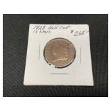 1828 Half Cent Coin 13 Stars