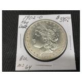 1902-O Morgan Silver Dollar MS64