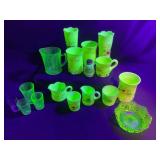 Collection of Uranium Glassware
