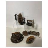 Collection of Cast Iron Clothing Irons