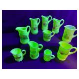 Set of Uranium Custard Souvenir Glassware