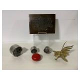 Lot of Decorative Items and Metal Relief