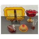 Beautiful Amberina Glassware Pieces