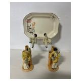 Taylor Smith Platter and Figurines Lot