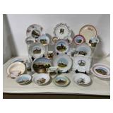 Collection of Souvenir Porcelain Plates