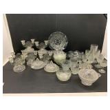 Vintage Jeannette Glassware in Iris herringbone Pa