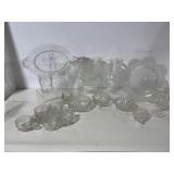 Collection of Clear Pressed Glassware