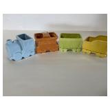 Shawnee Pottery Train Planter Set